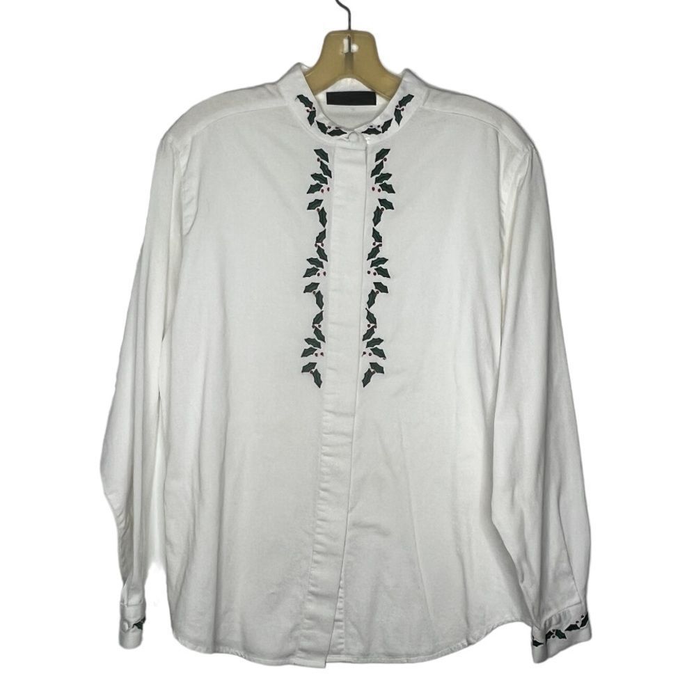 Vintage Karen Scott Christmas Blouse